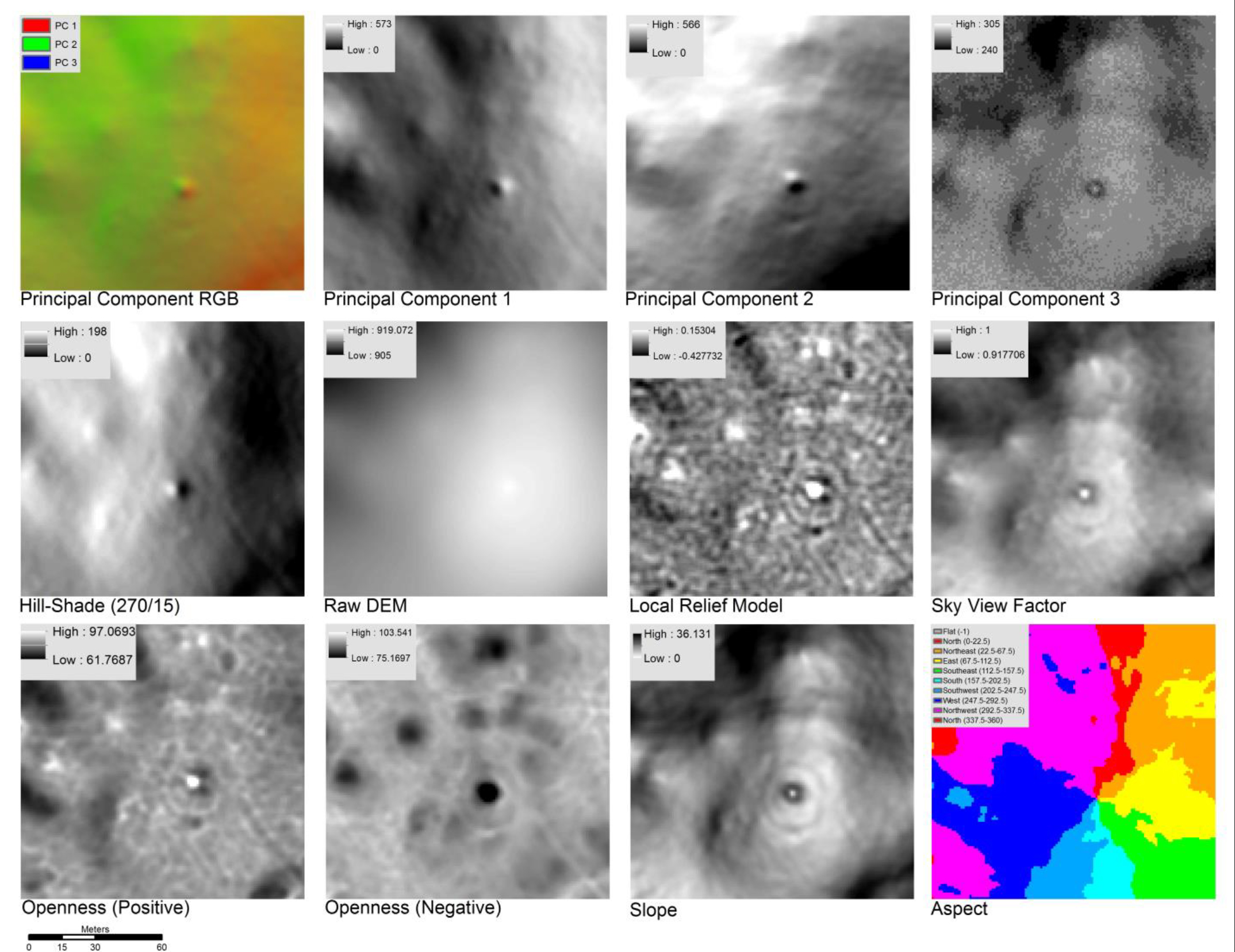 Archaeological features visualized LIDAR